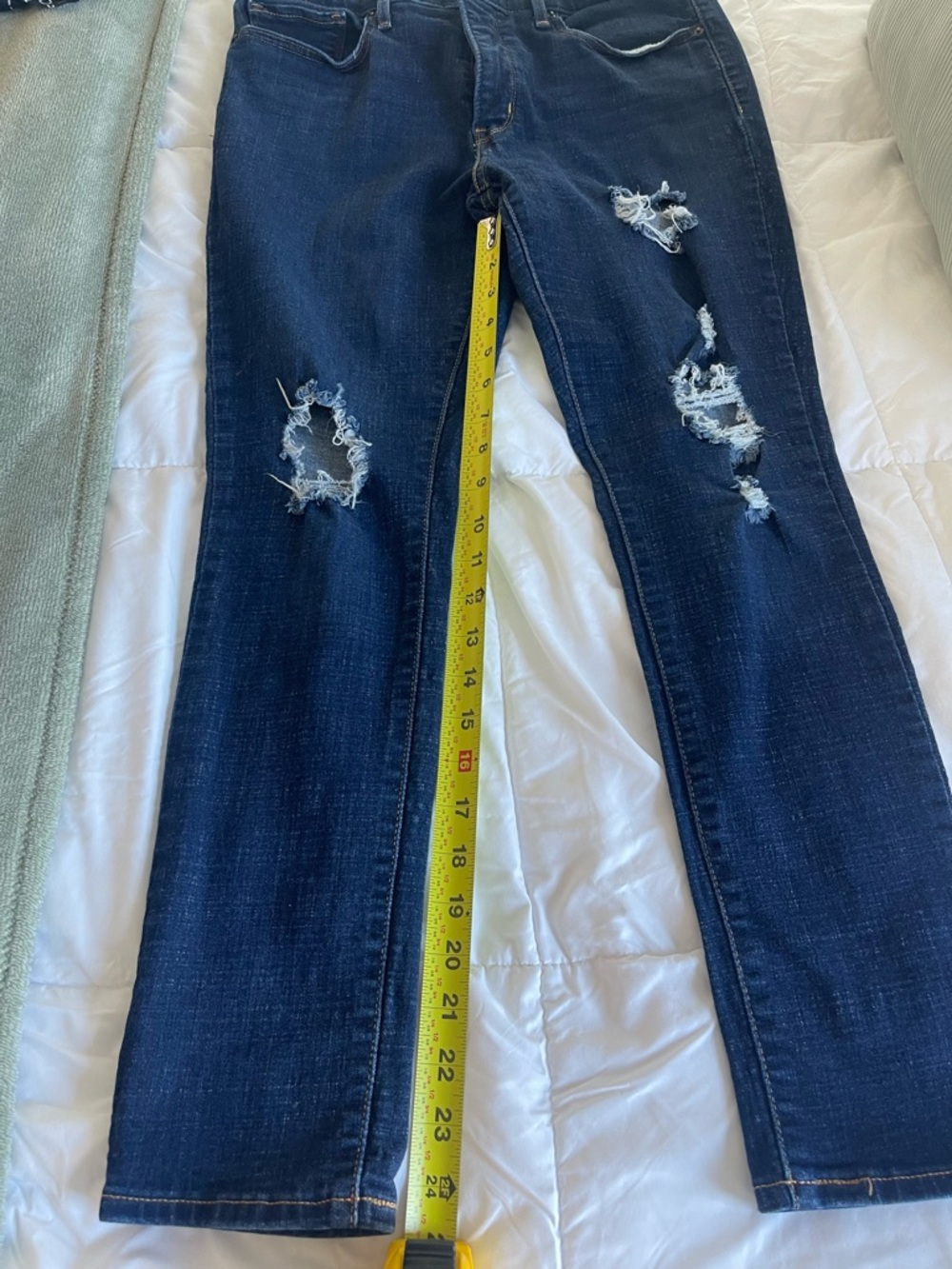 Levi's Dark Blue Ripped Skinny Jeans